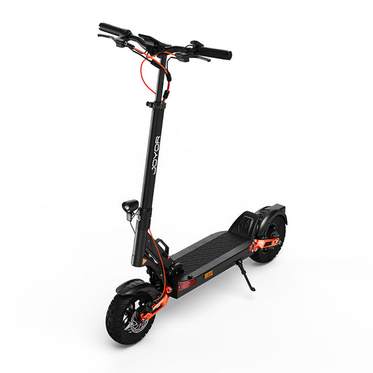 Joyor T6 Offroad E-Scooter – Schwarzer Elektroroller mit orangefarbenen Akzenten für Offroad-Abenteuer, 600-W-Motor