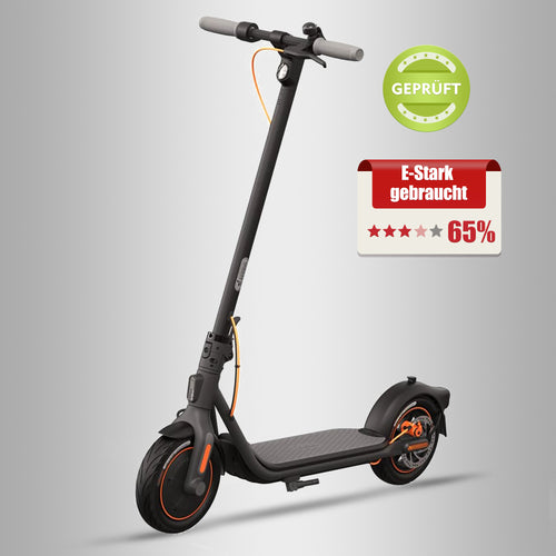 Gebrauchter Segway Ninebot F40D E-Scooter - schwarz mit orangenen Details, Geprüft, ideal für E-Scooter Kauf