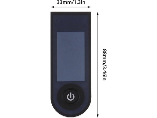 Schwarze Armaturenbrettabdeckung für Xiaomi M365, 1S, Pro & Pro 2 E-Scooter mit Display und Power-Button.