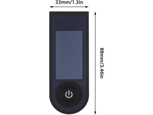 Schwarze Armaturenbrettabdeckung für Xiaomi M365, 1S, Pro & Pro 2 E-Scooter mit Display und Power-Button.