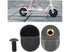 Schwarzer Schutzblechhaken für Xiaomi M365/Pro/Pro2, montiert am Roller. Strapazierfähiges Silicagel sorgt für Schutz des E-Scooters.