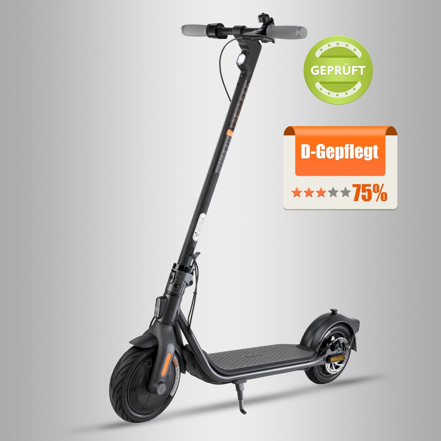 Gebrauchter Segway Ninebot F20D Elektroroller, D-Gepflegt mit 75% Wertung. Idealer E-Roller für den Stadtgebrauch.