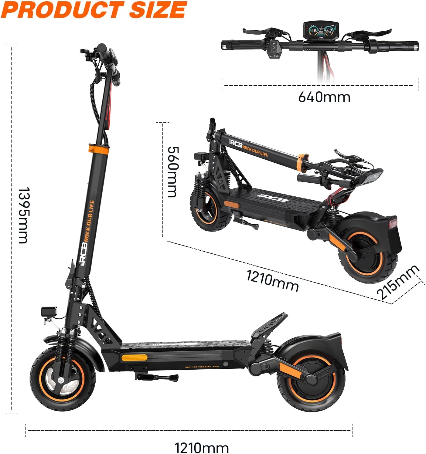 RCB Offroad E-Scooter D5 Pro Ultra NFC Blinker mit Straßenzulassung