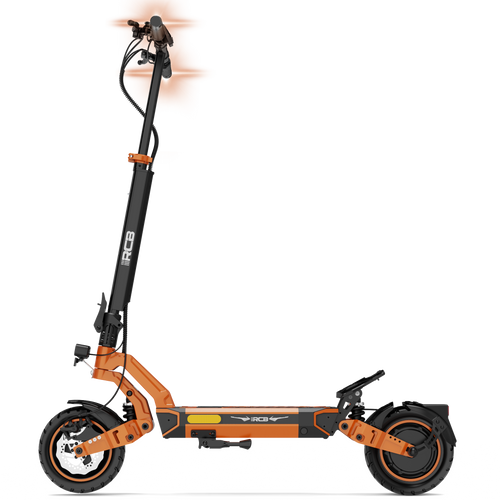 RCB D7 Pro Elektroroller in Orange und Schwarz. Premium E-Scooter mit Straßenzulassung.