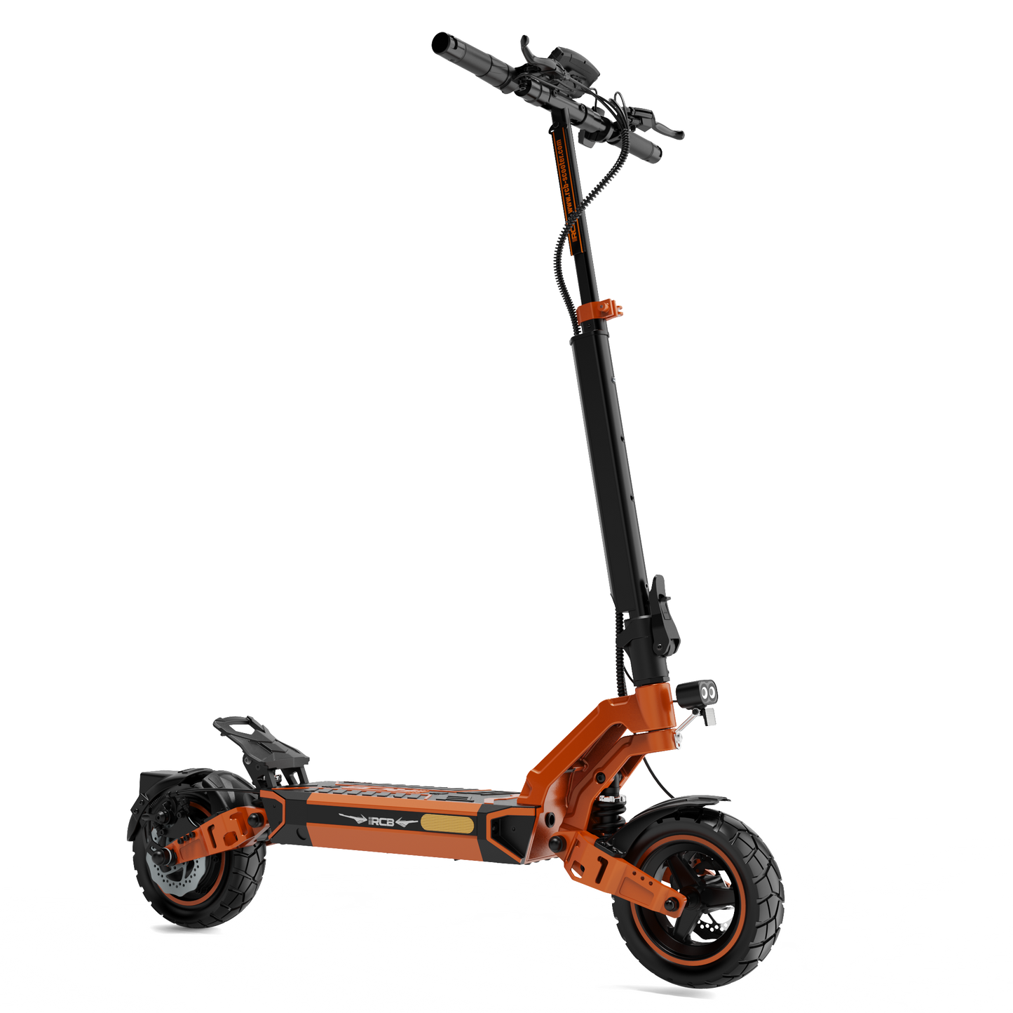 RCB D7 Pro E-Scooter in Orange und Schwarz, Premium E-Scooter mit Straßenzulassung