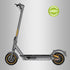 EVERCROSS EV10S MAX Elektroroller Seitenansicht, grau mit goldenen Akzenten, Geprüft