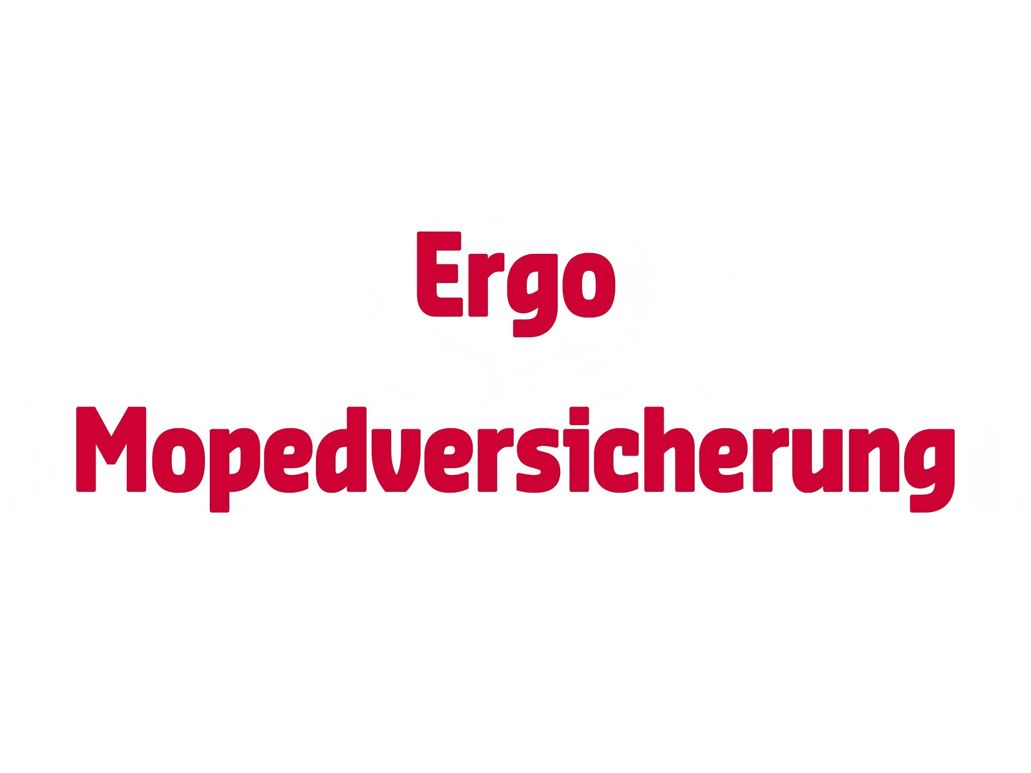 ERGO Mopedversicherung Logo in rot auf weißem Hintergrund