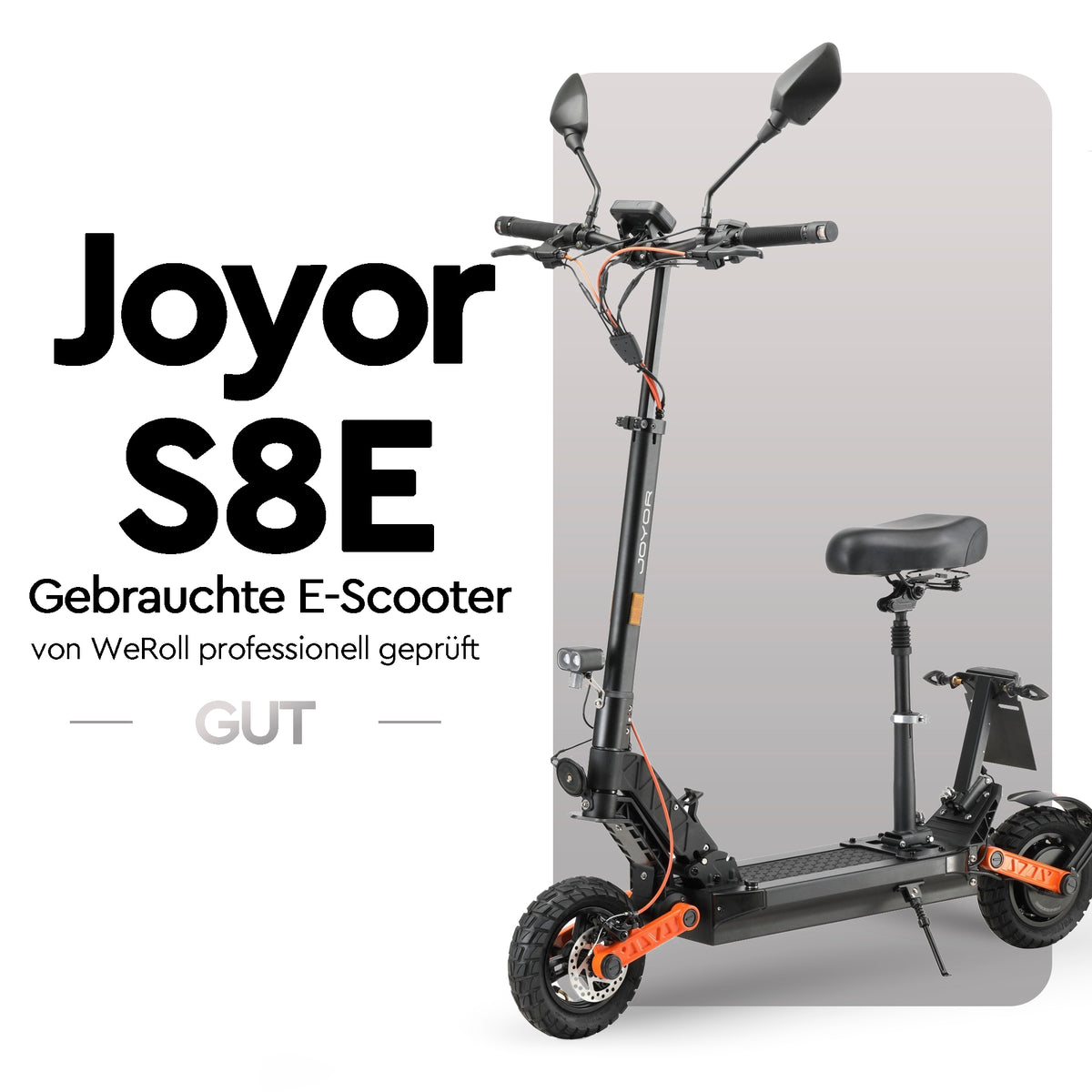 Joyor Gebrauchter E-Scooter S8E (ABE) mit Mopedversicherung (Neue Verpackung)