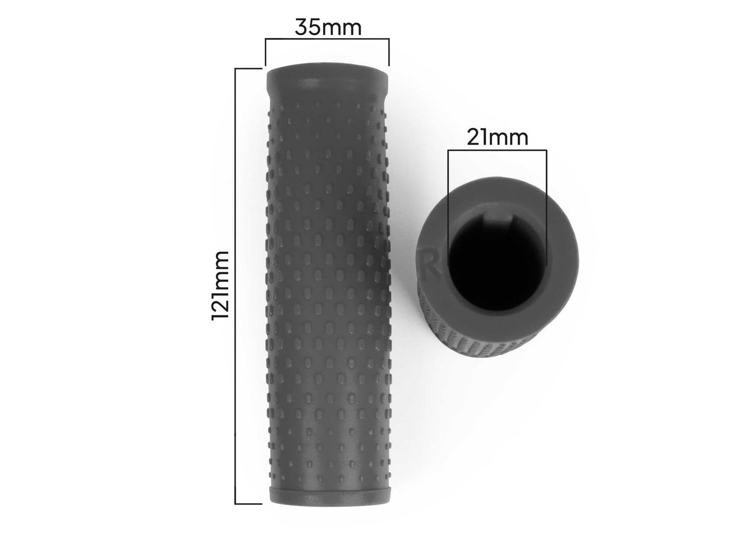 Graue rutschfeste Lenkergriffe für Xiaomi M365/Pro/Pro2 E-Scooter, Abmessungen