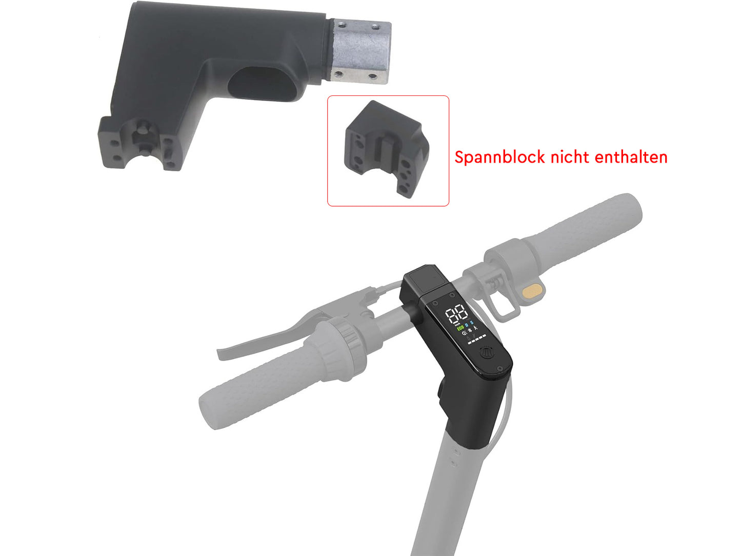 Schwarzer Lenkervorbau aus Stahl für Xiaomi M365/Pro/Pro2, E-Scooter-Ersatzteil, Spannblock nicht enthalten