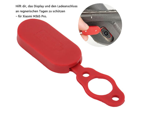 Ladeanschluss Wasserdichte Silikonabdeckung (2. Generation) Rot für Xiaomi M365 Pro