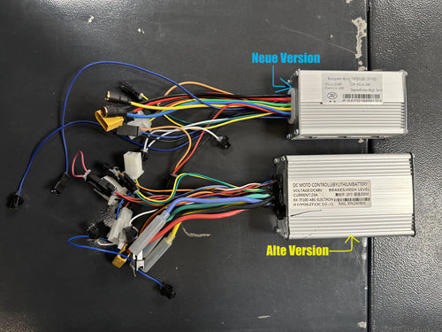 Joyor Y6-S E-Scooter Controller Vergleich: neue und alte Version mit Verkabelung und Angaben zu Ersatzteilen