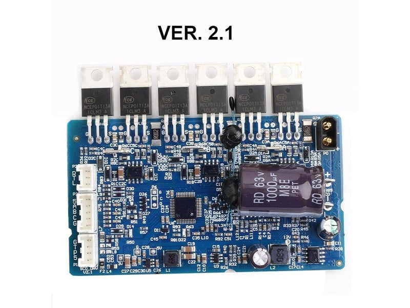 M365 (V2.1) Controllerplatine mit Kondensatoren und Transistoren für E-Scooter Reparatur und Straßenzulassung.