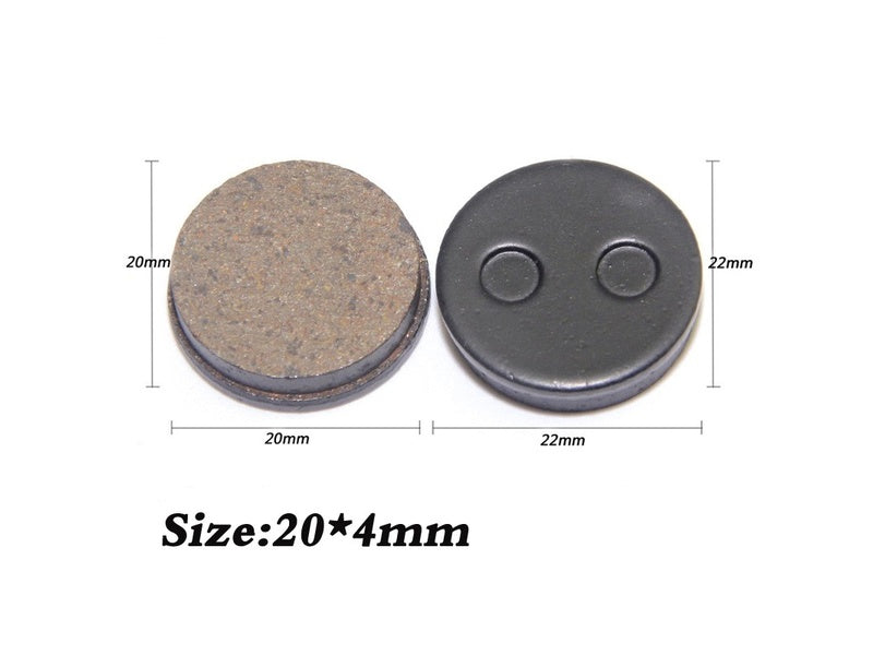 Halbmetallische Bremsbeläge für Xiaomi M365 und 1S E-Scooter, 20x4mm Größe, Farbe schwarz, E-Scooter Ersatzteile