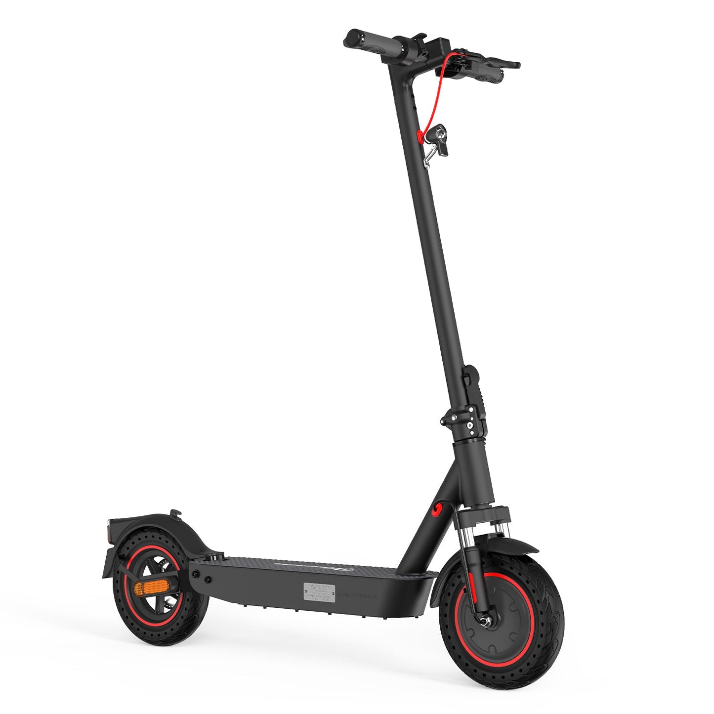 Faltbarer Evercross EV10K Pro E-Scooter in Schwarz mit roten Akzenten für Stadtfahrten, Evercross E-Scooter EV10K PRO - WeRoll Tech