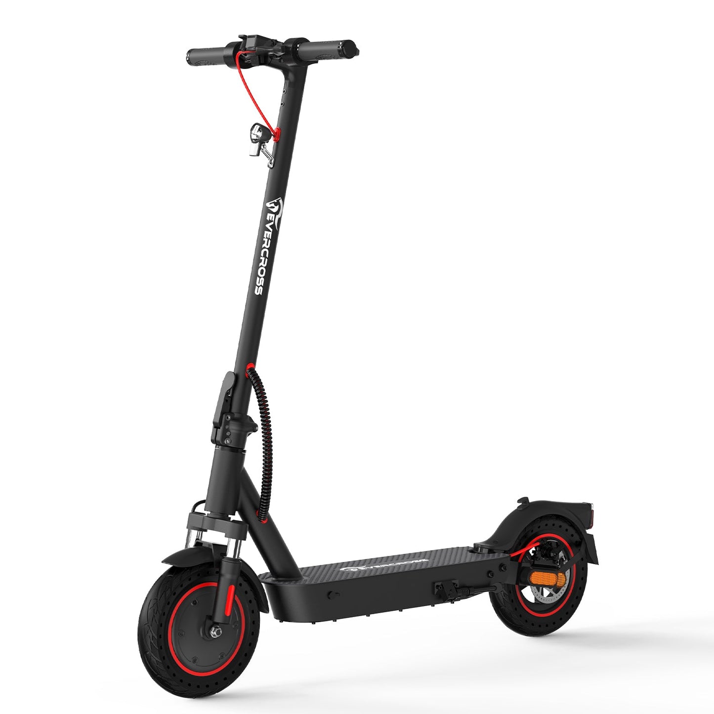Evercross EV10K Pro E-Scooter in Schwarz mit roten Akzenten, EvercrossE-Scooter EV10K PRO - WeRoll Tech
