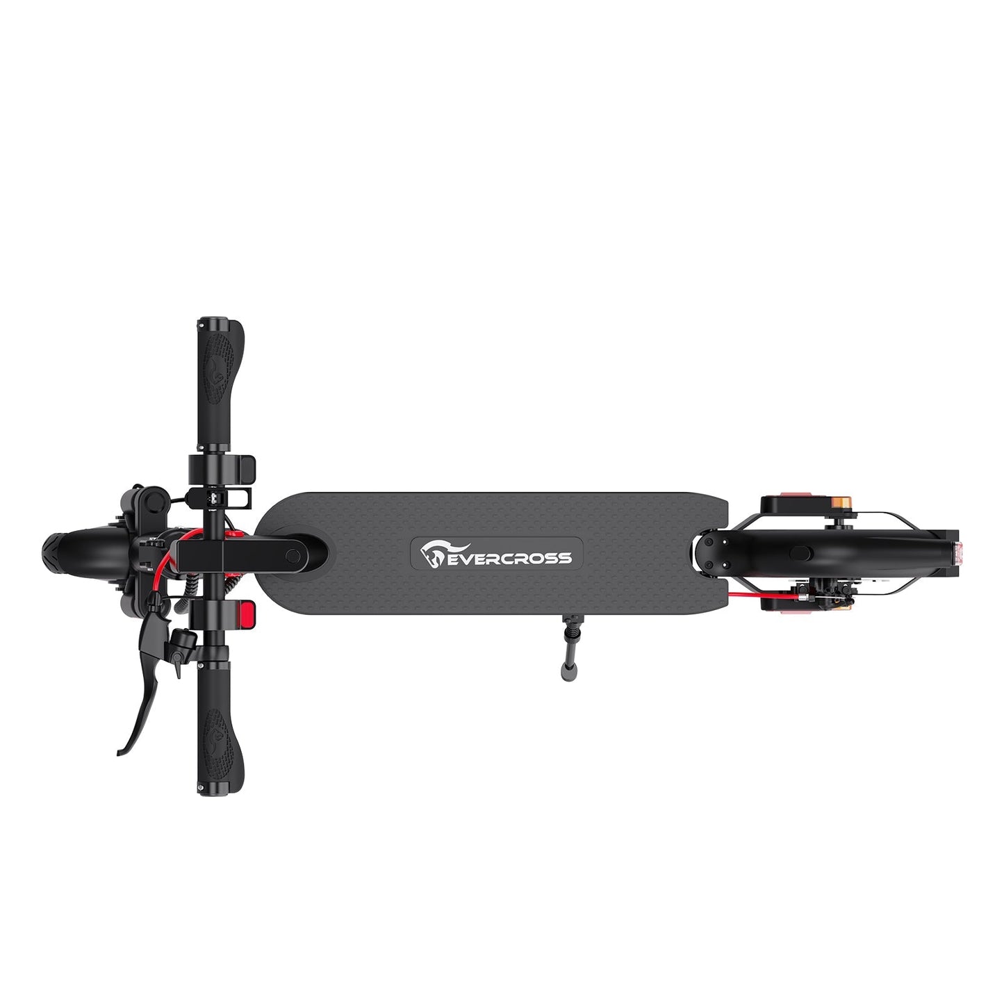 Evercross EV85F E-Scooter in Schwarz mit roten Akzenten - kompakt und modern, Evercross E-Scooter EV85F - WeRoll Tech