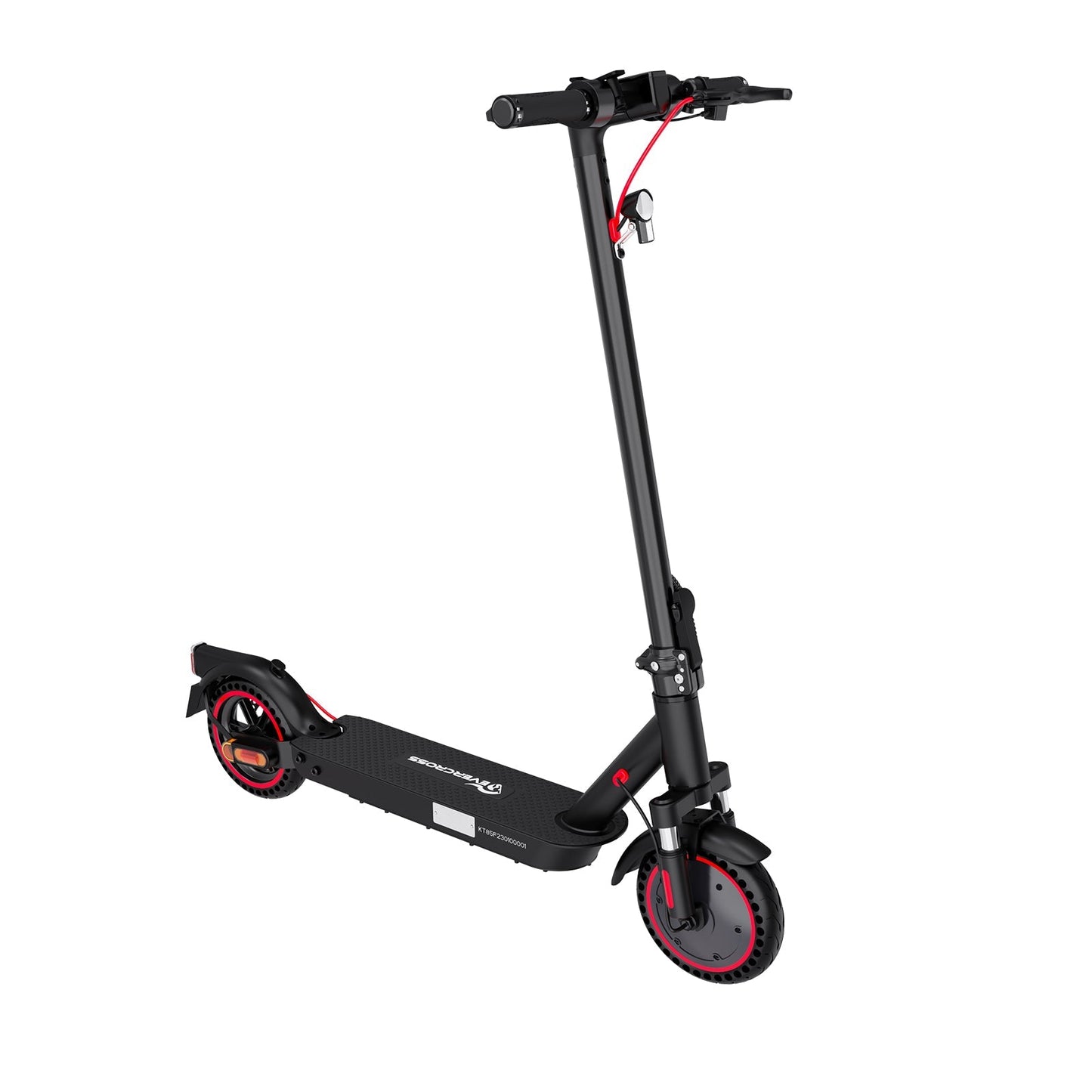 Evercross E-Scooter EV85F in Schwarz mit roten Details – stilvoller Elektroroller, Evercross E-Scooter EV85F - WeRoll Tech