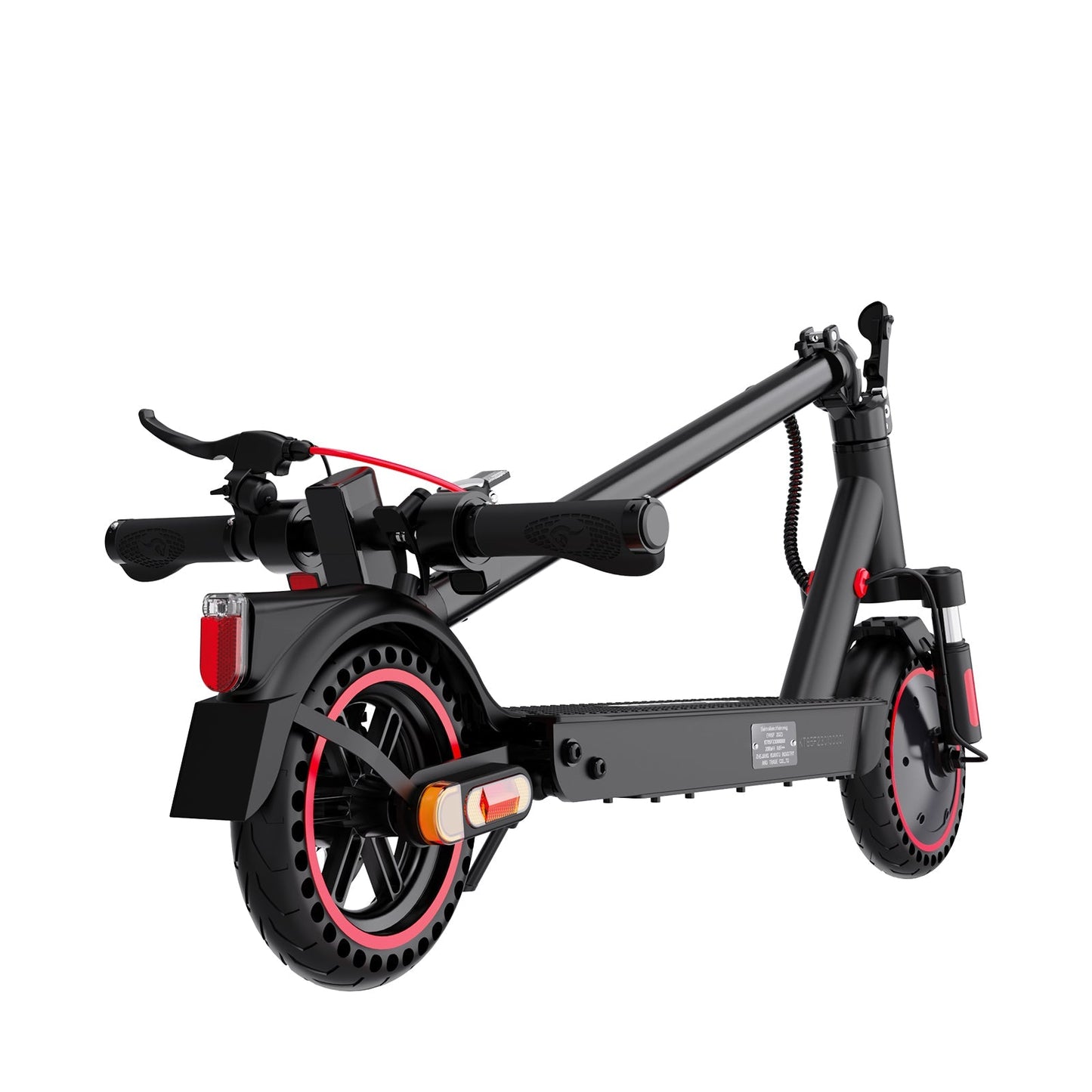 Faltbarer Evercross E-Scooter EV85F in Schwarz mit roten Akzenten, Evercross E-Scooter EV85F - WeRoll Tech