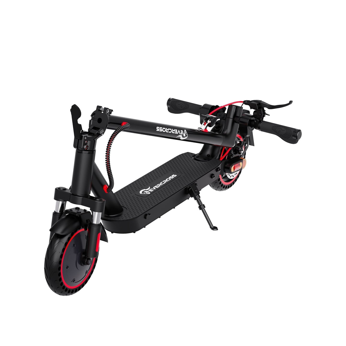 Evercross E-Scooter EV85F in Schwarz mit roten Akzenten – faltbar und stylisch, Evercross E-Scooter EV85F - WeRoll Tech