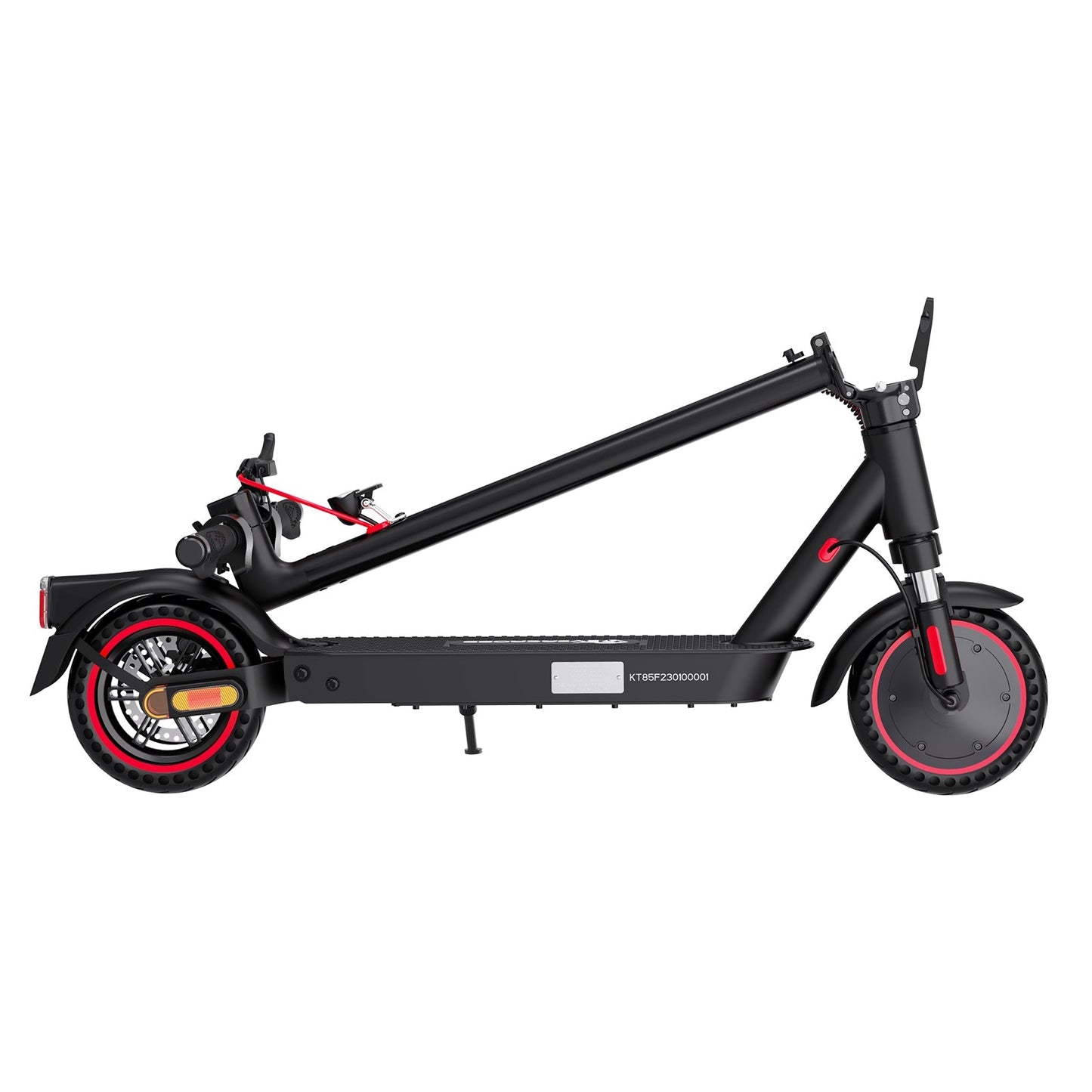 Faltbarer Evercross E-Scooter EV85F in Schwarz mit roten Akzenten, Evercross E-Scooter EV85F - WeRoll Tech