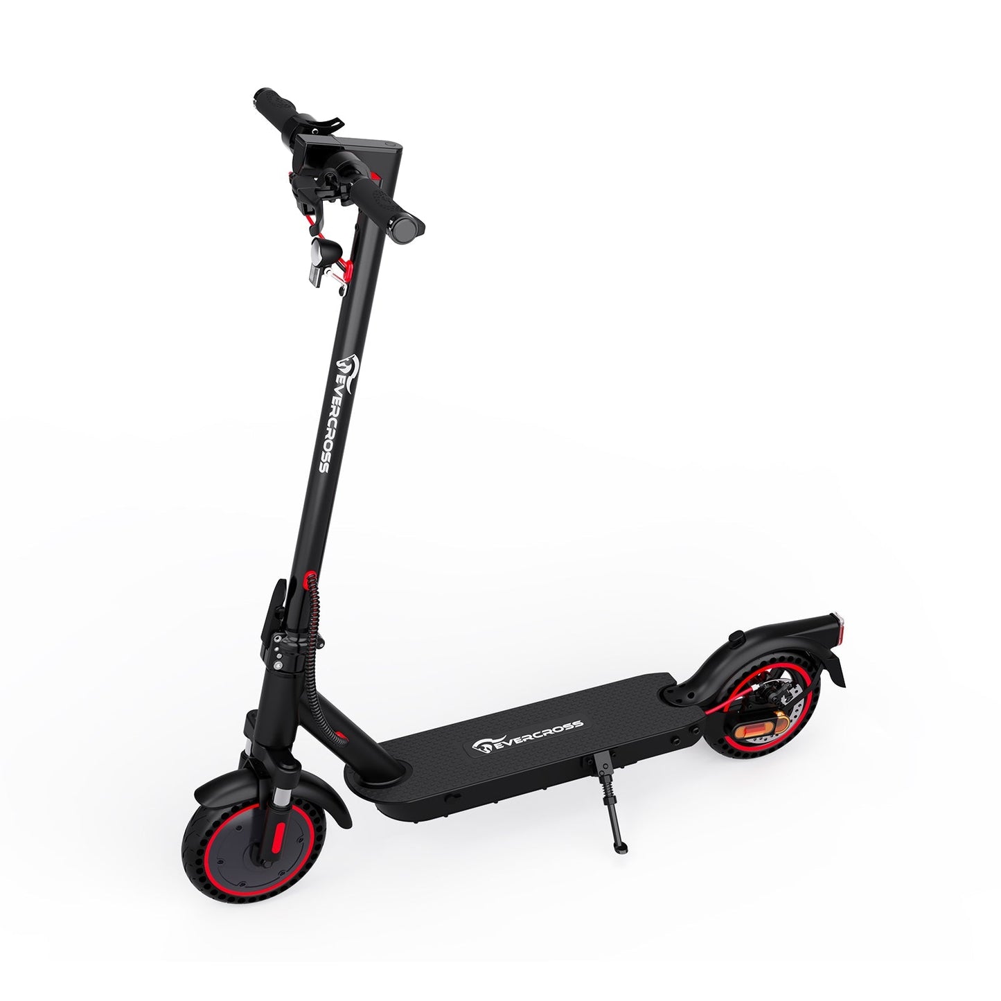 Evercross EV85F E-Scooter in Schwarz mit roten Akzenten – leistungsstarker Elektroroller, Evercross E-Scooter EV85F - WeRoll Tech