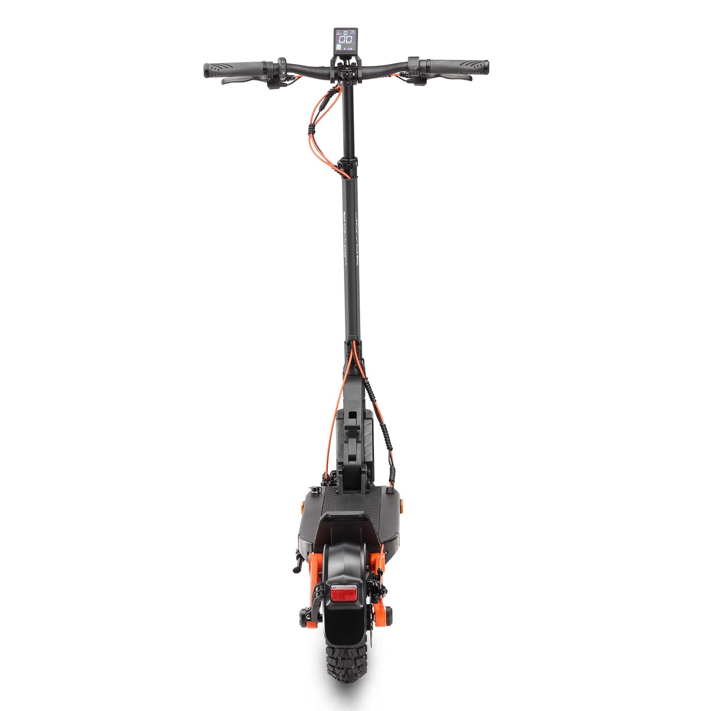 Joyor S5-PRO E-Scooter Frontansicht mit LCD-Display für Offroad-Fahrten,Tech Joyor Offroad E-Scooter S5 Pro (ABE) – WeRoll Tech