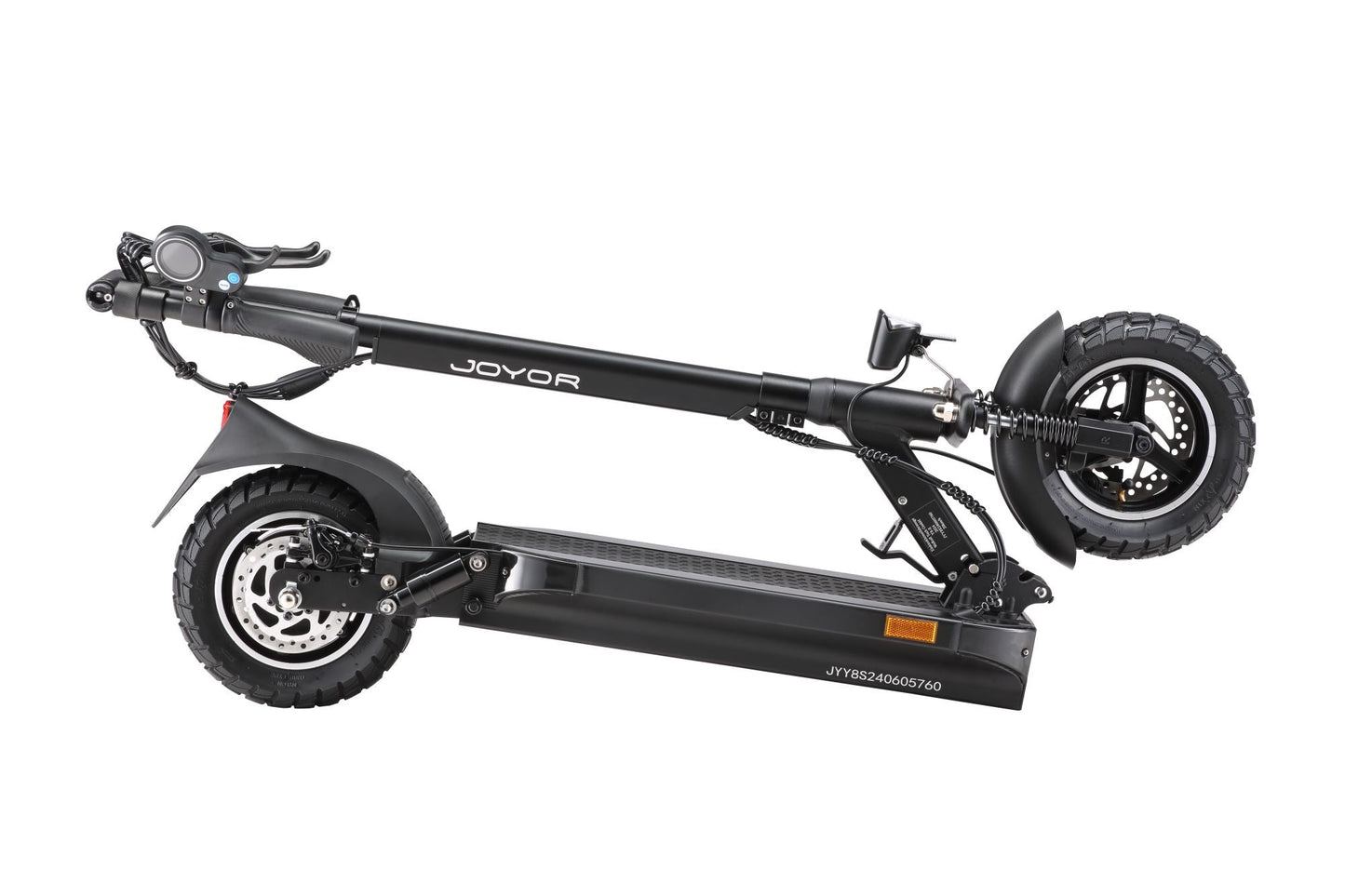 Joyor Y8-S E-Scooter in schwarz, zusammengeklappt für einfachen Transport, Joyor Offroad E-Scooter Y8-S (ABE) - WeRoll Tech