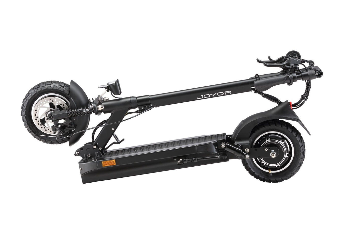 Joyor Y8-S E-Scooter in Schwarz, zusammengeklappt für den Transport, Joyor Offroad E-Scooter Y8-S (ABE) - WeRoll Tech