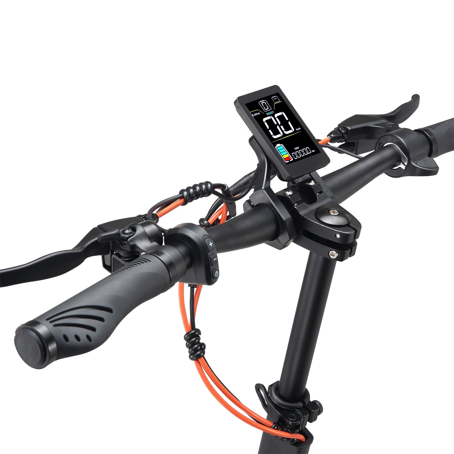 Joyor S5 E-Scooter Cockpit mit LCD-Display und Steuerungselementen, Joyor Offroad S5 mit Straßenzulassung (ABE) - WeRoll Tech