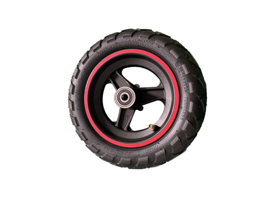 RCB D5 Vorderrad für Elektroroller, rote Felge und strukturierter Reifen. RCB D5 Vorderrad (Rot) Original E-Scooter Ersatzteil-WeRoll Tech