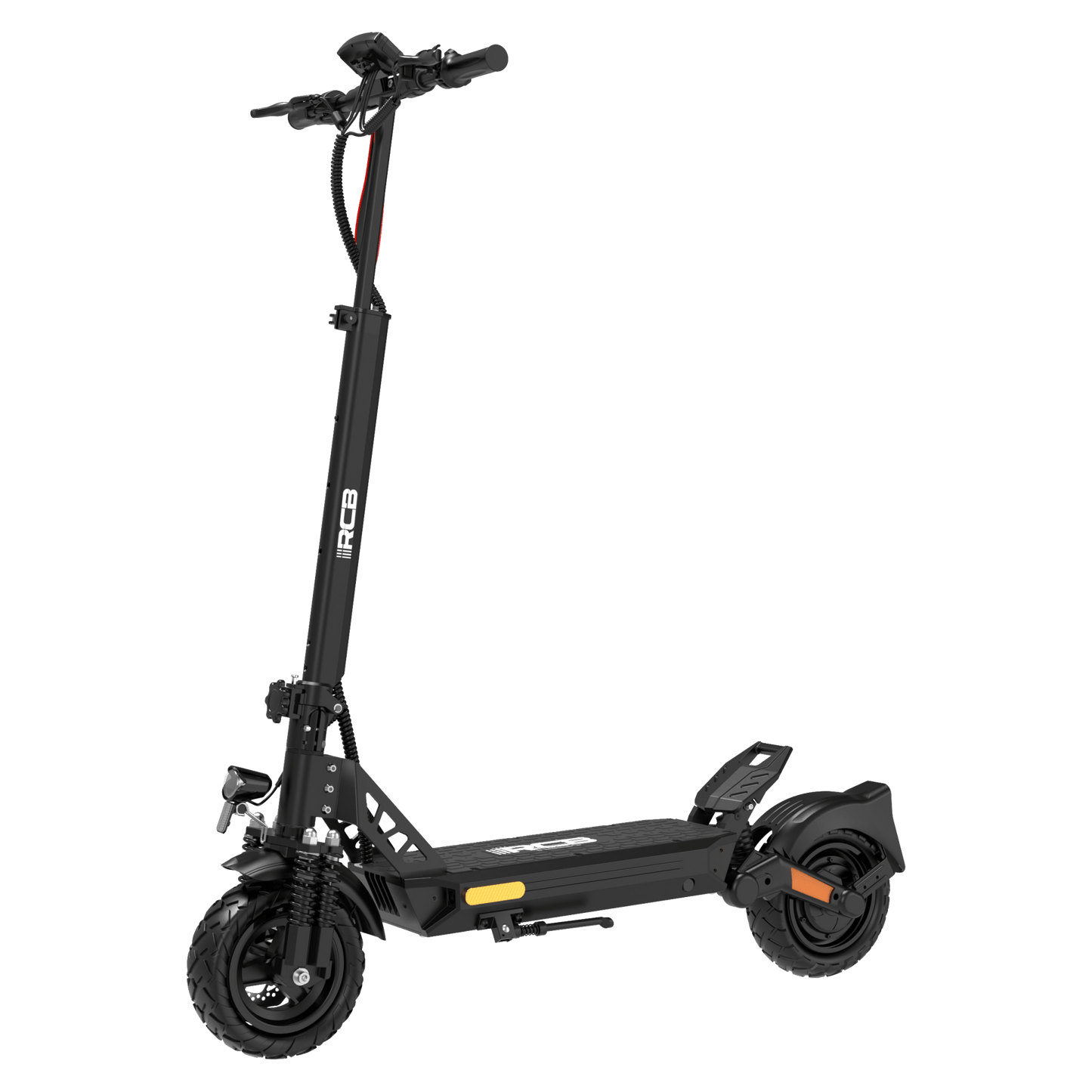 RCB D5 E-Scooter in Schwarz mit kraftvollem Design für urbane Mobilität. RCB E-Scooter D5-WeRoll Tech