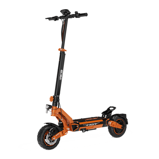 RCB D7 Pro E-Scooter in Orange, kompaktes Design für urbane Mobilität. RCB E-Scooter D7 Pro-WeRoll Tech