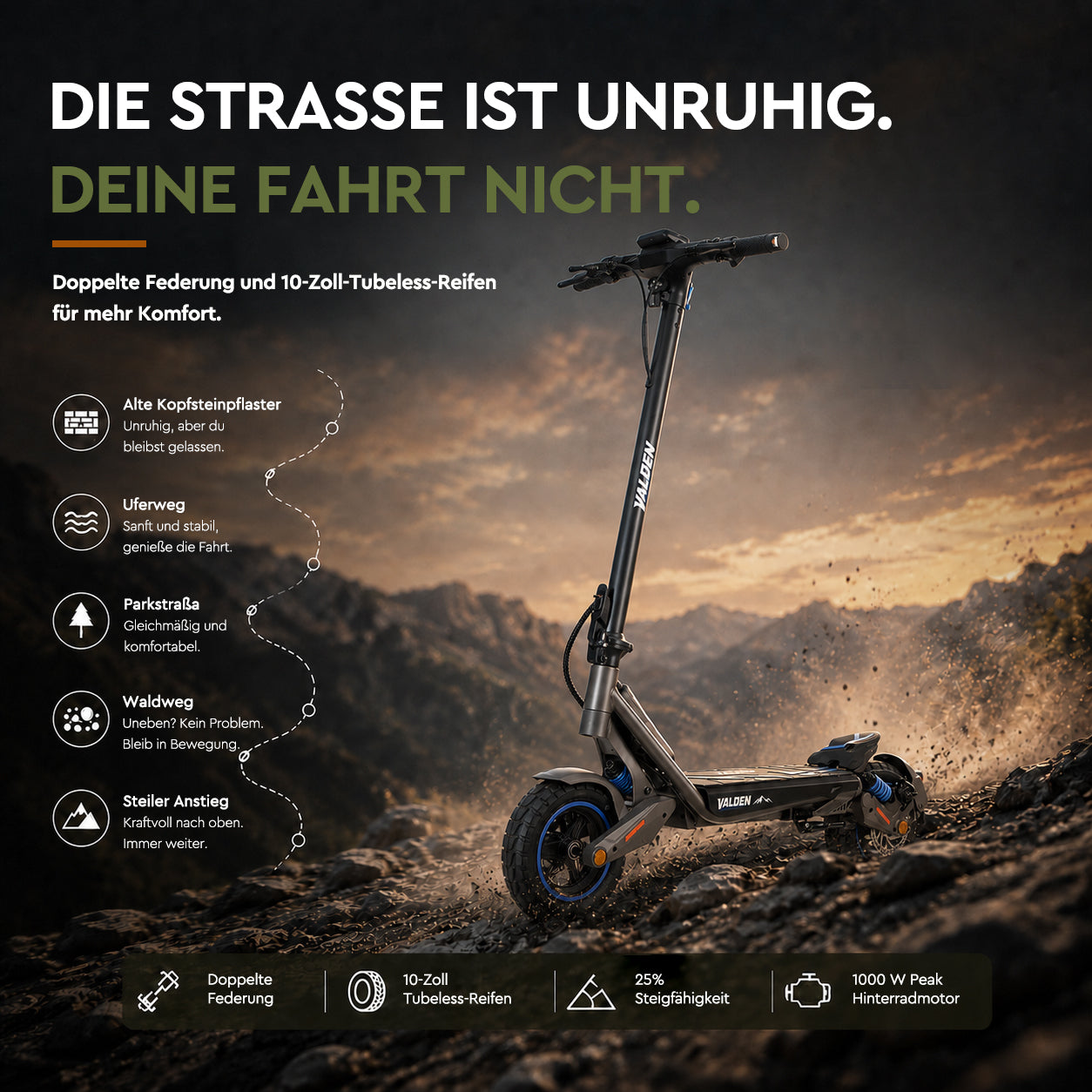 Valden Gebraucht E-Scooter GT (ABE)