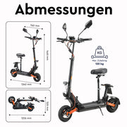 Joyor E-Scooter S8E mit Sitz und Mopedversicherung (ABE) (Neue Verpackung)