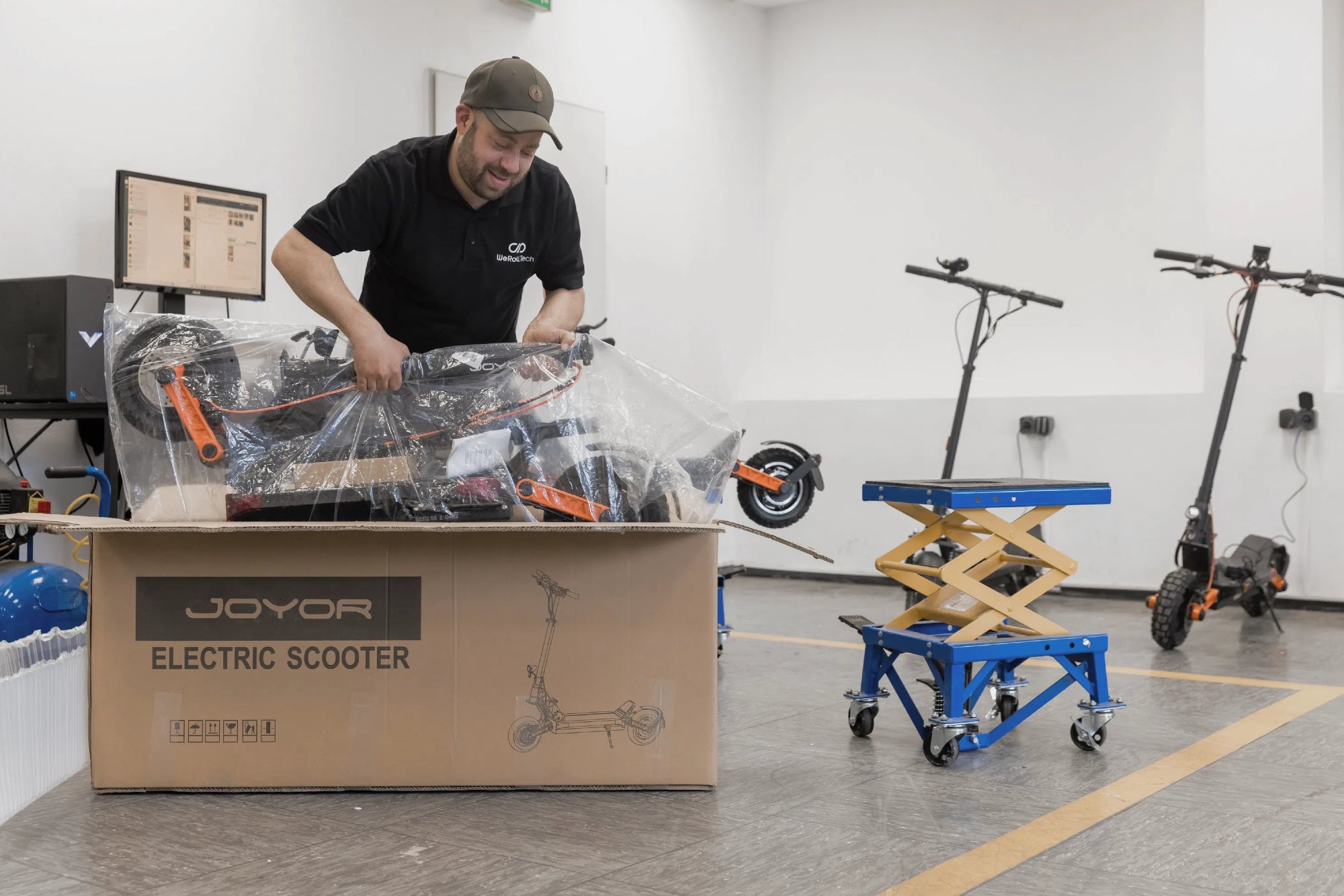 Einfache Anleitung für Auspacken & Aufbau