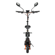 Joyor S8E E-Scooter mit Sitz und Spiegeln, ideal für den Einsatz im Gelände und in der Stadt. Mit 800-W-Motor und 48-V-26-AH-Akku.