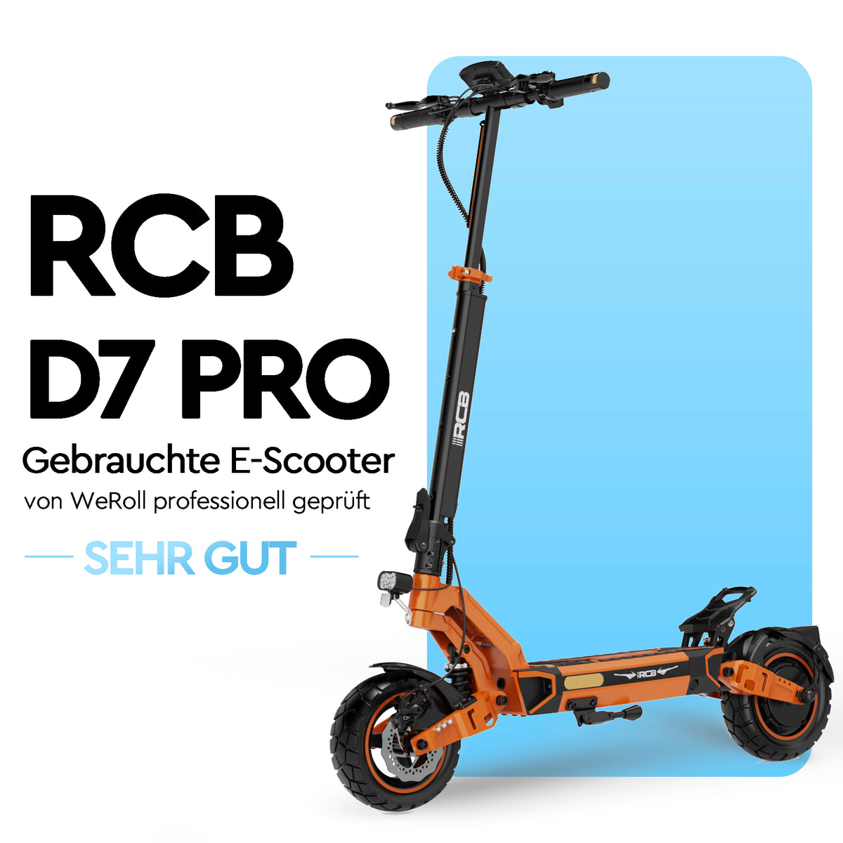 RCB Gebraucht Offroad E-Scooter D7 PRO Ultra NFC Blinker (ABE)