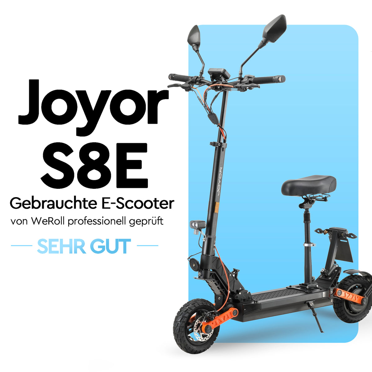 Joyor Gebrauchter E-Scooter S8E (ABE) mit Moped­versicherung (Neue Verpackung)