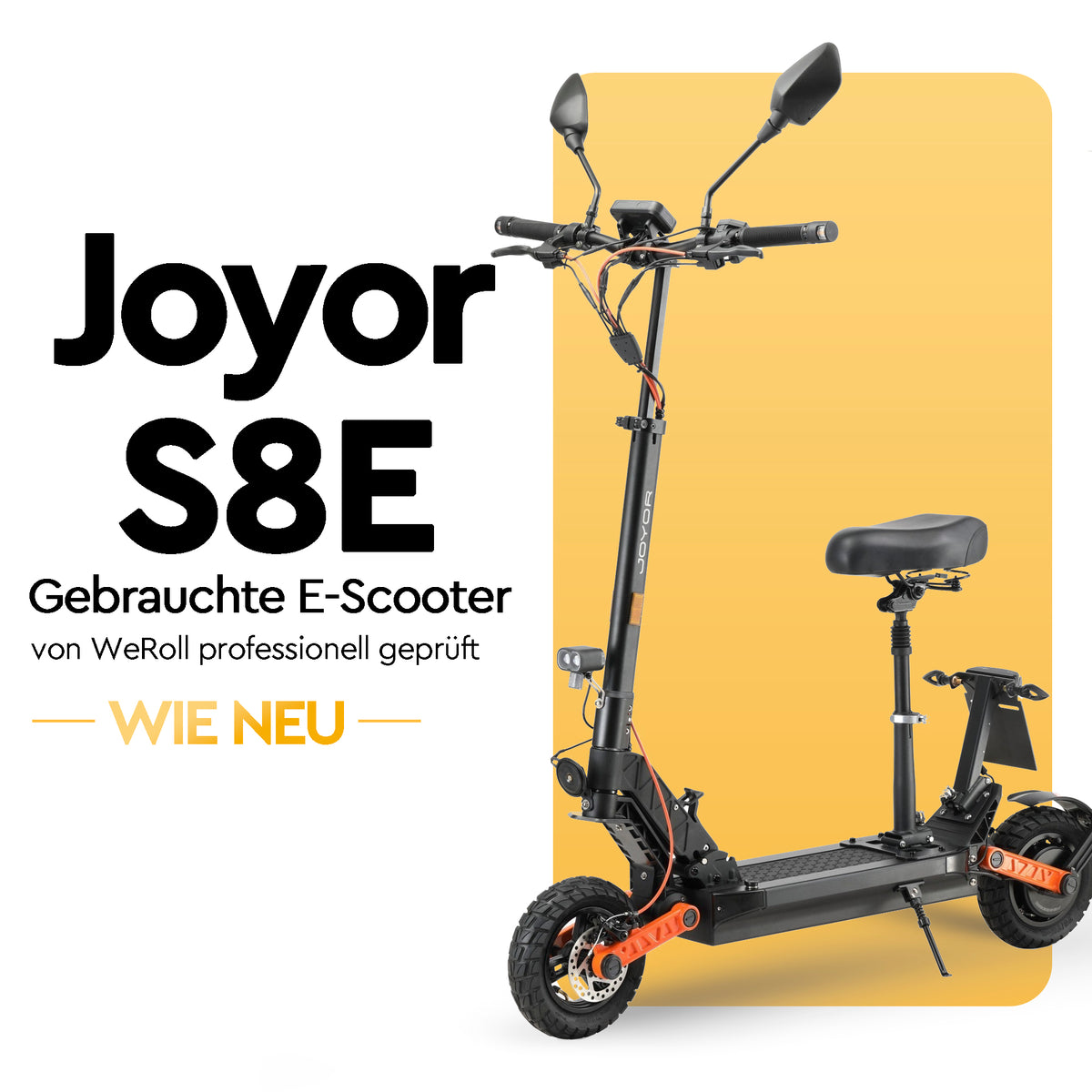 Joyor Gebrauchter E-Scooter S8E (ABE) mit Moped­versicherung (Neue Verpackung)