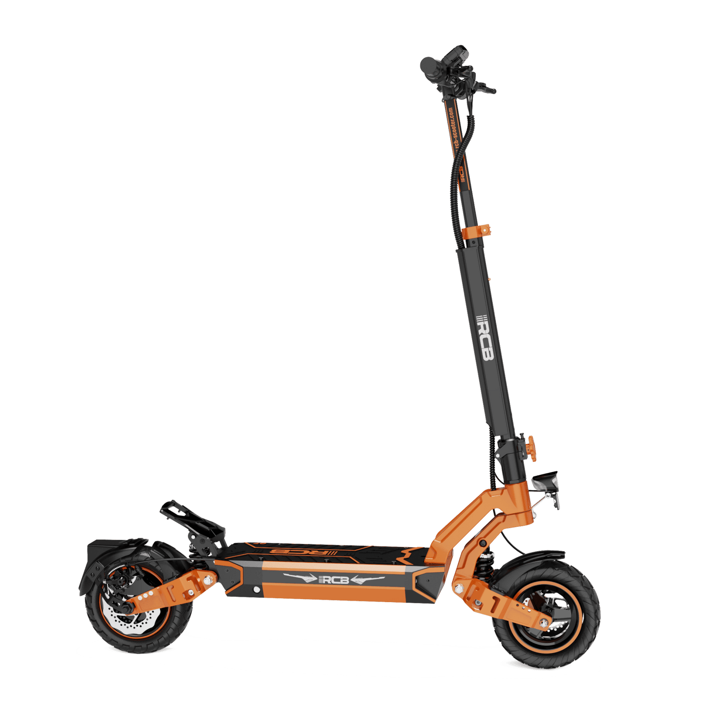 RCB D7 Pro E-Scooter in Orange und Schwarz, Mit Straßenzulassung (ABE Nr. P529), ideal für den Stadtverkehr. RCB E-Scooter D7 Pro ABE - WeRoll Tech