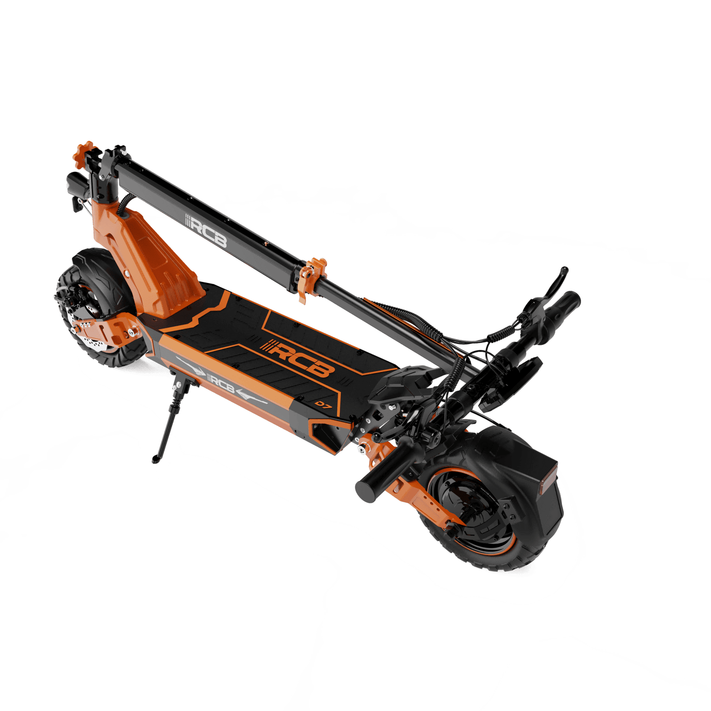 RCB D7 Pro E-Scooter orange schwarz, faltbar für urbane Mobilität und Transport. RCB E-Scooter D7 Pro ABE - WeRoll Tech