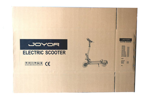 Joyor Elektroroller-Verpackungskarton mit Produktdetails, S5 Versandkarton für Joyor S5 Original E-Scooter Ersatzteil - WeRoll Tech